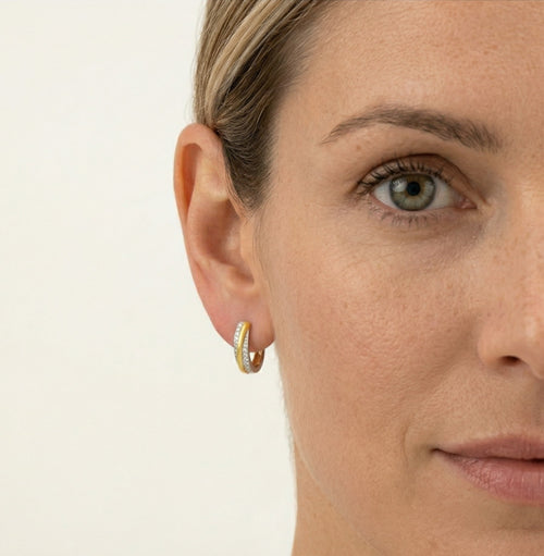 Kubische Gold-Ohrringe