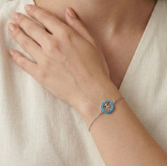 Pulsera de cadena en plata de ley con diseño Árbol de la Vida