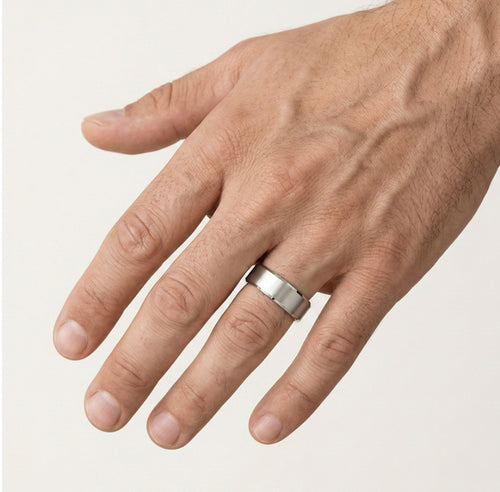 Bague de mariage en or blanc élégante