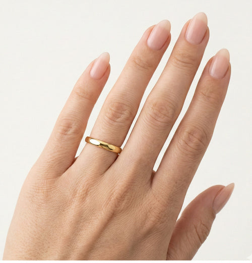 Klassischer Trauring aus Gelbgold