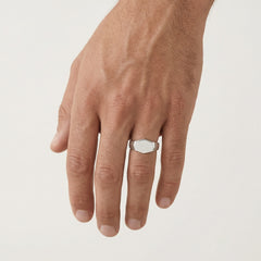 Rafinovaný stříbrný klasický prsten