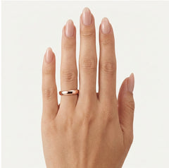 Klasický tenký snubní prsten z růžového zlata
