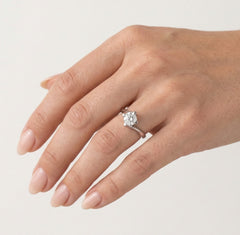 Prsten solitér vysoký