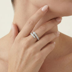 Bague femme en argent design queue de serpent