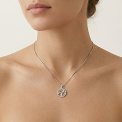 Pendentif arbre de vie serti en chaton