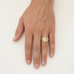 Jesus Christ gold ring