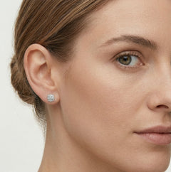 Pendientes de copo de nieve cuadrado