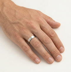 Elegantes Weißgold-Ehering-Set