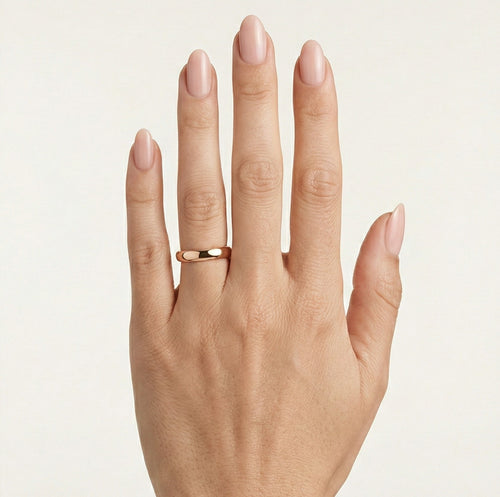 Elegante 4mm breite Roségold-Eheringe