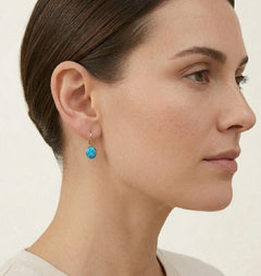 Jednoduché visací opálové náušnice