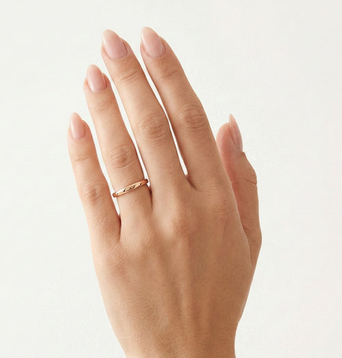 Elegante 2mm breite Roségold-Eheringe