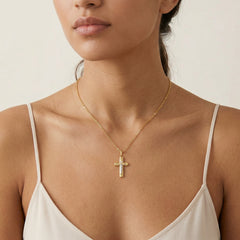 Zweifarbiges Goldkreuz