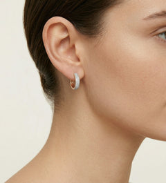 Pave rose gold diamond earrings