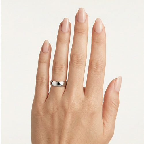 Eleganter Weißgold-Ehering