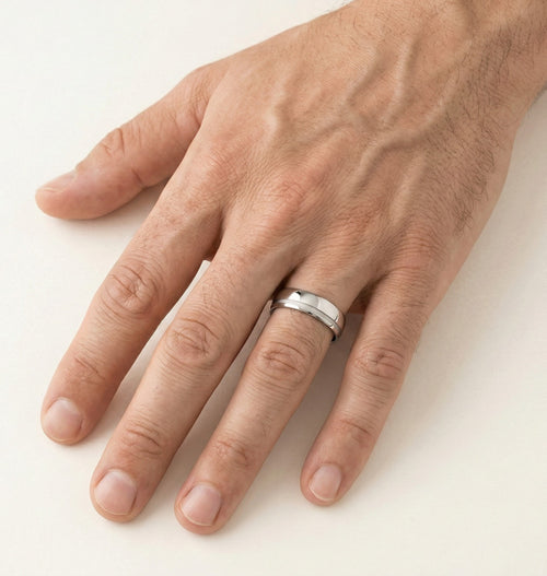 Alliances élégantes en or blanc