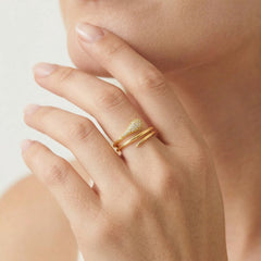 Hadí prsten ze žlutého zlata