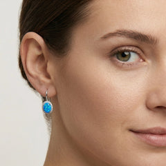 Královské jemné náušnice s modrými opály