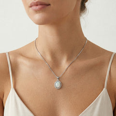 White opal royal pendant