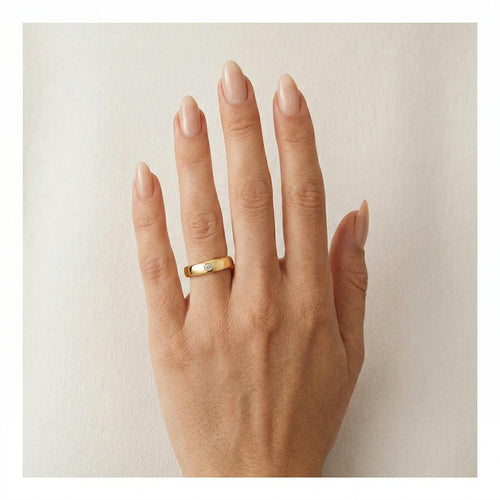 Alliance classique en or jaune