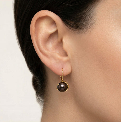 Unique Black Pearl Earrings