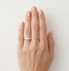 Bague princesse en argent sertie tension