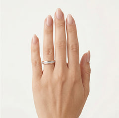 Rose gold diamond wedding ring