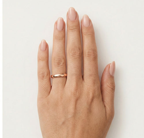 Elegante 3mm breite Roségold-Eheringe