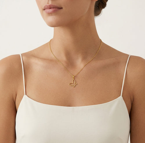 Schmetterlingsanhänger aus Gold