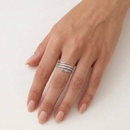Bague serpent à trois ronds