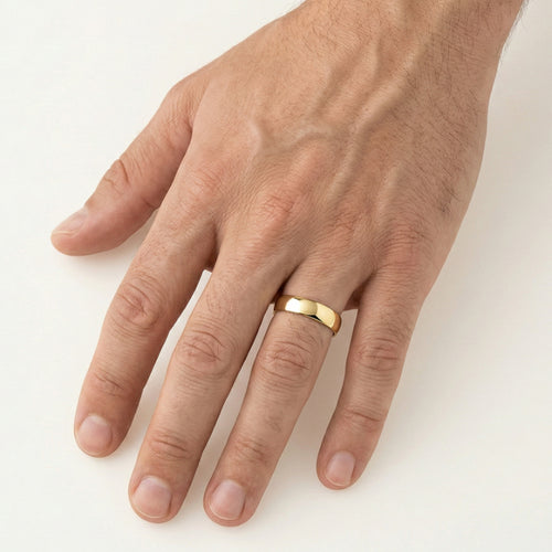 Klassischer Trauring aus Gelbgold