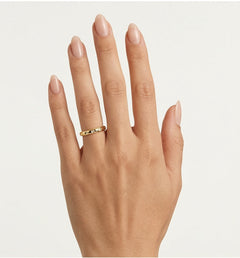 Bague de mariage en or jaune avec trous