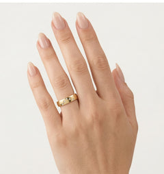 Bague de mariage intemporelle en or jaune