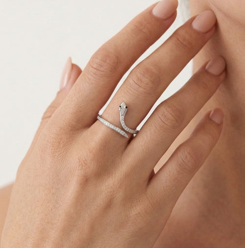 Bague statement serpent