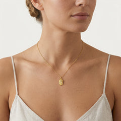 Yellow gold Jesus pendant