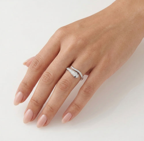 Bague serpent ajustable