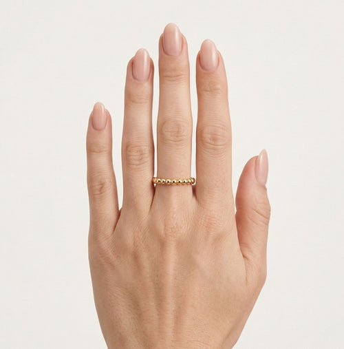 Bague effervescente en or rose