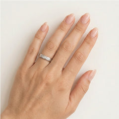 Vysoce leštěné snubní prsteny z bílého zlata