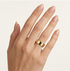 Bague de mariage massive en or jaune