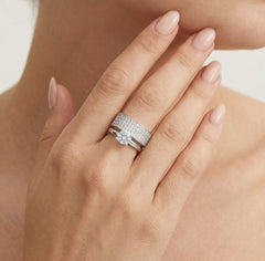 Dvojitý stříbrný prsten