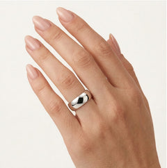 Classic wide white gold wedding ring