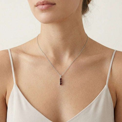 Three garnet pendant