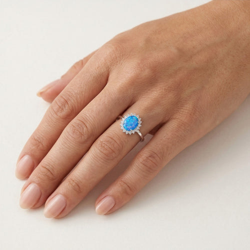 Königlicher blauer Opal-Ring