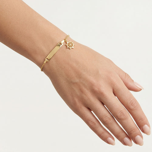 Plattenkettenarmband mit Ruder