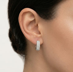 Wavy silver earrings