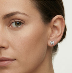 Vintage motýlové náušnice