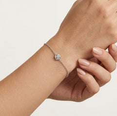 Armband mit rosafarbenem Zirkonia