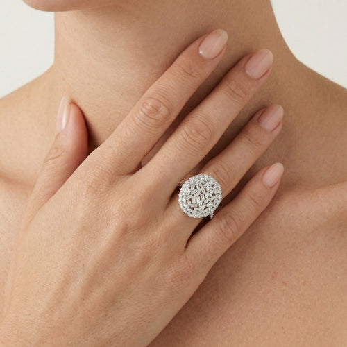 Sterling silver ring with cubic zirconia