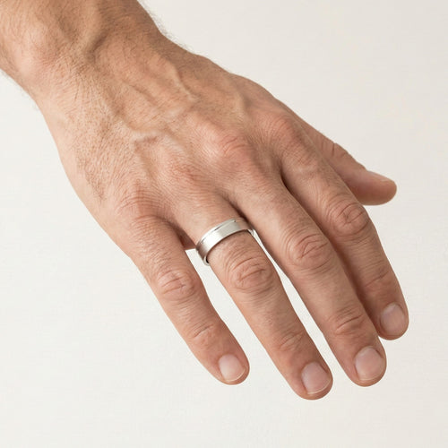 Bague de mariage massive en or blanc