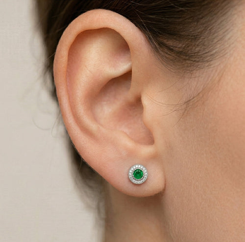 Grüne Barockohrringe