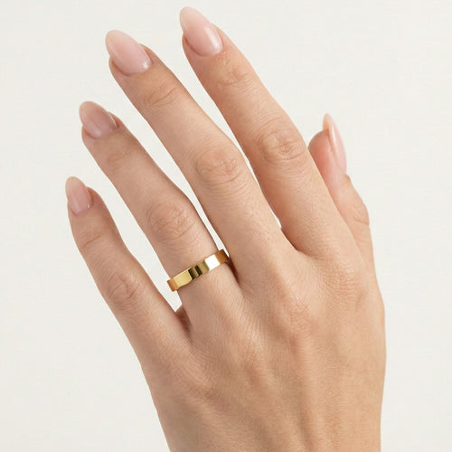 Anneau de mariage fin 3mm en or jaune